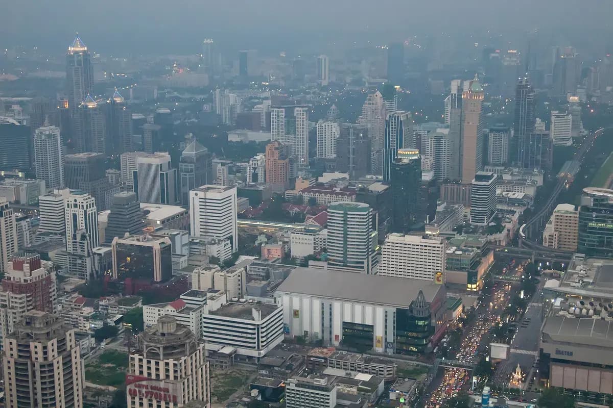 Aerial view of Bangkok