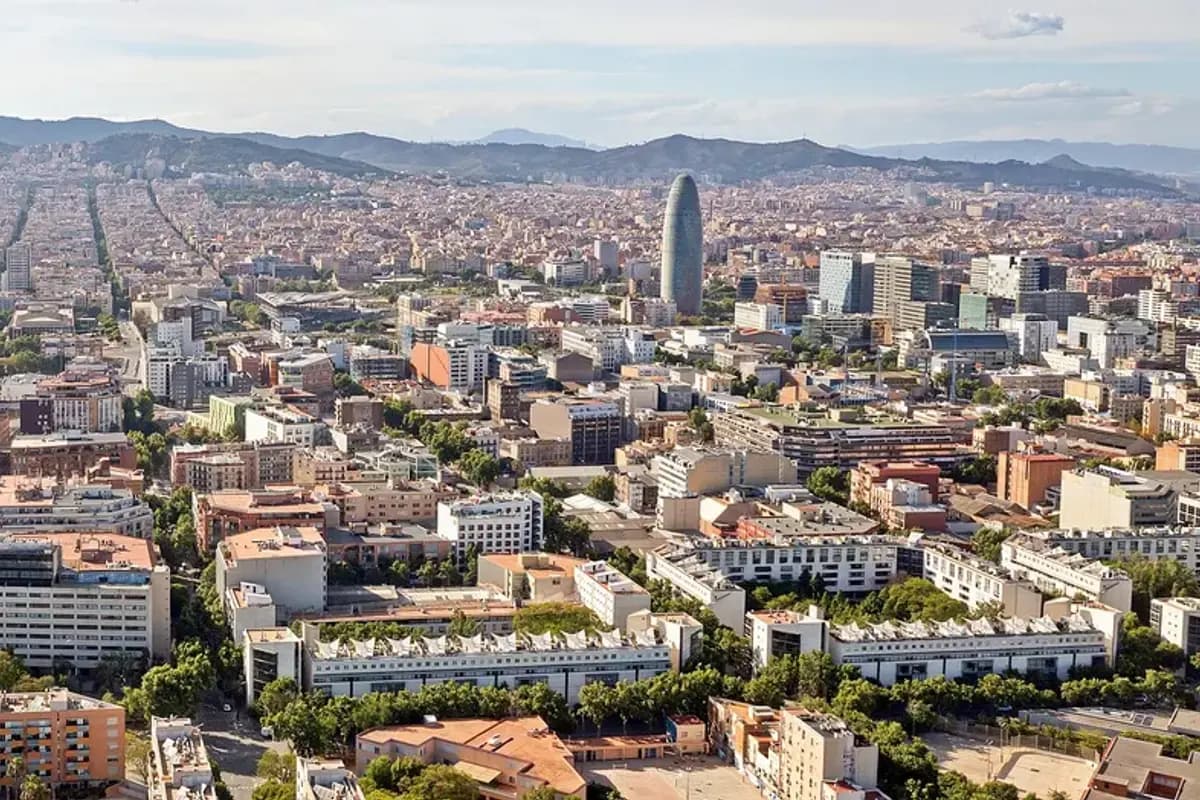 Aerial view of Barcelona
