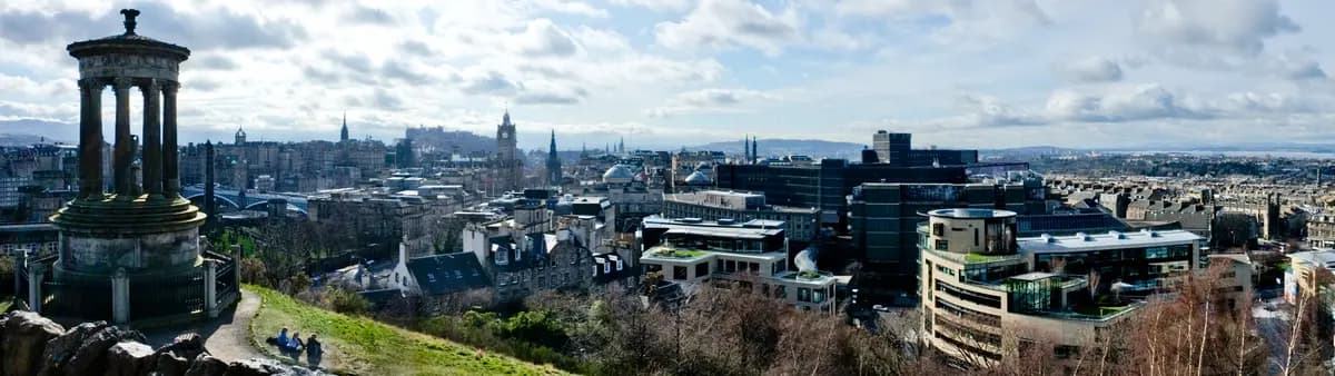 Aerial view of Edinburgh