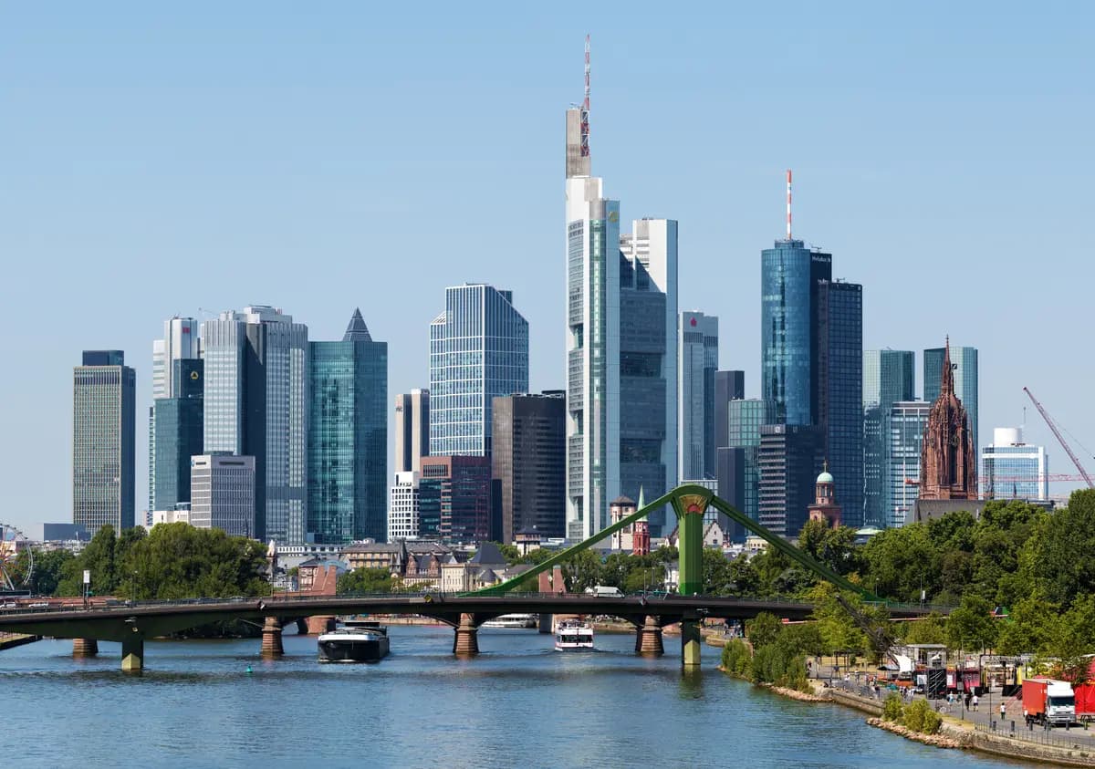 Aerial view of Frankfurt