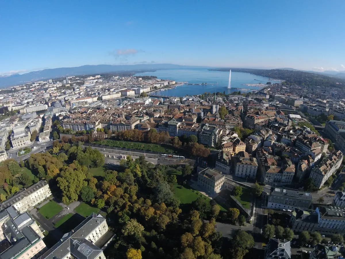 Aerial view of Geneva