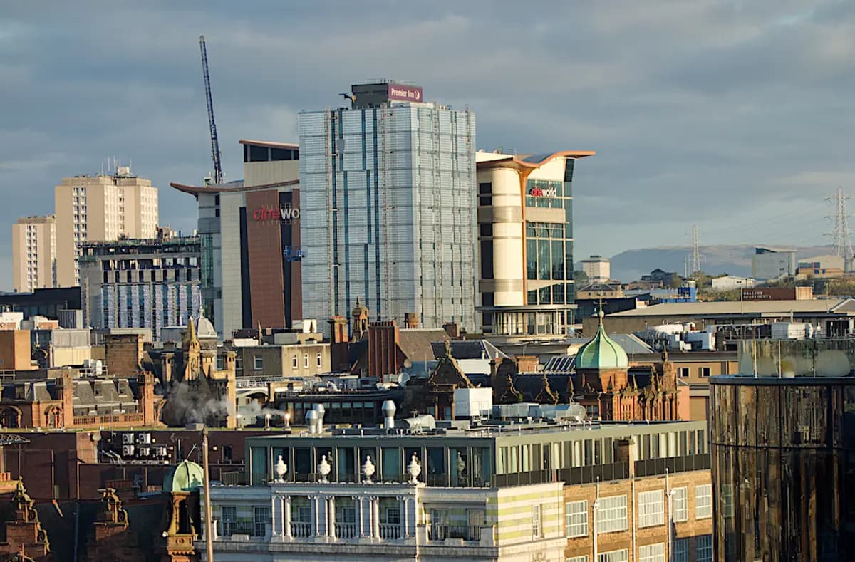 Aerial view of Glasgow