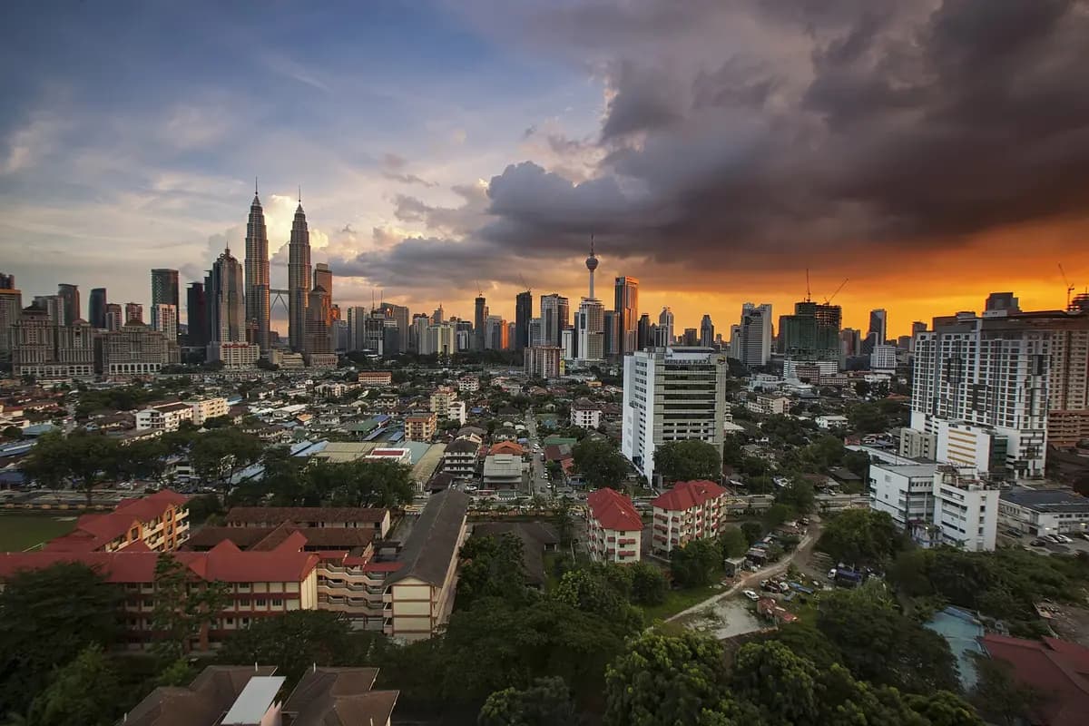 Aerial view of Kuala Lumpur