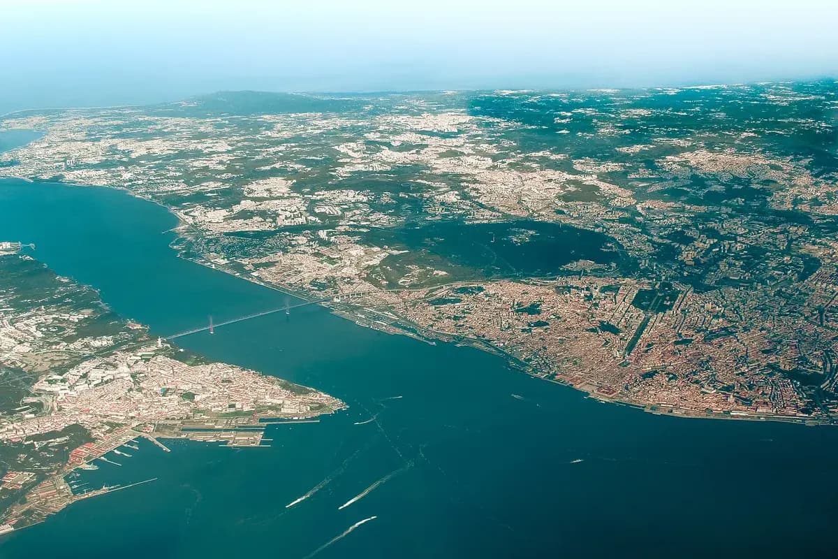 Aerial view of Lisbon