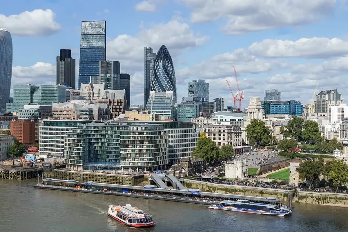 Aerial view of London