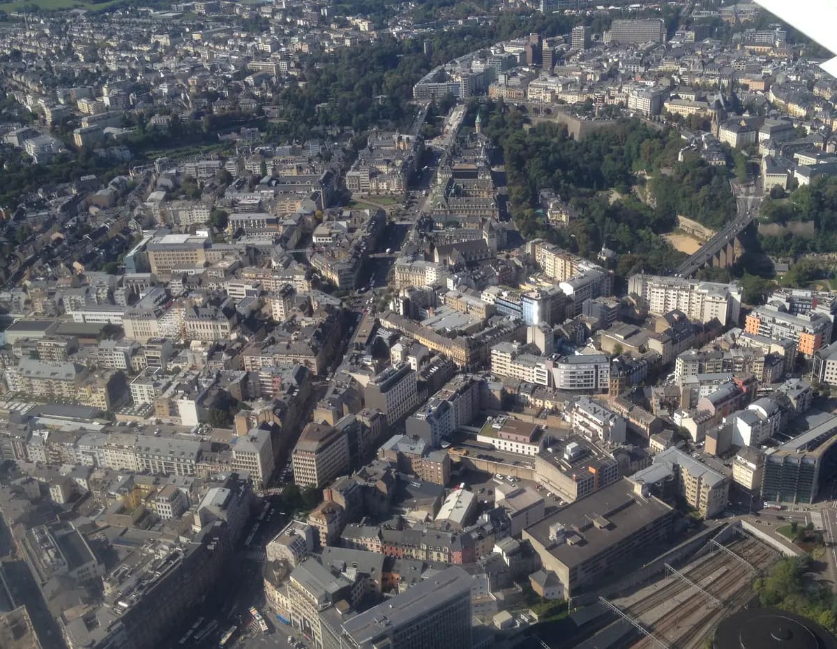 Aerial view of Luxembourg City