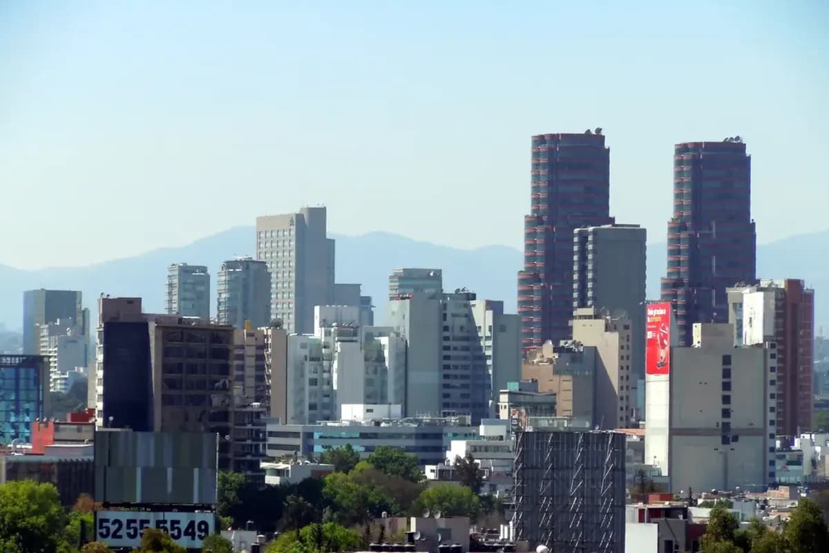 Aerial view of Mexico City