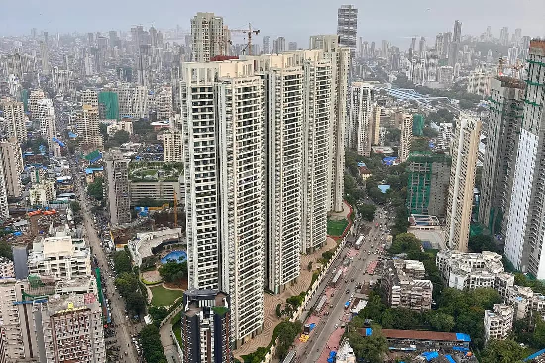 Aerial view of Mumbai