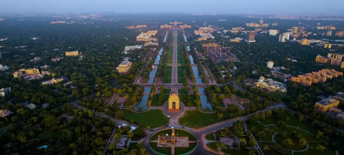 Aerial view of New Delhi
