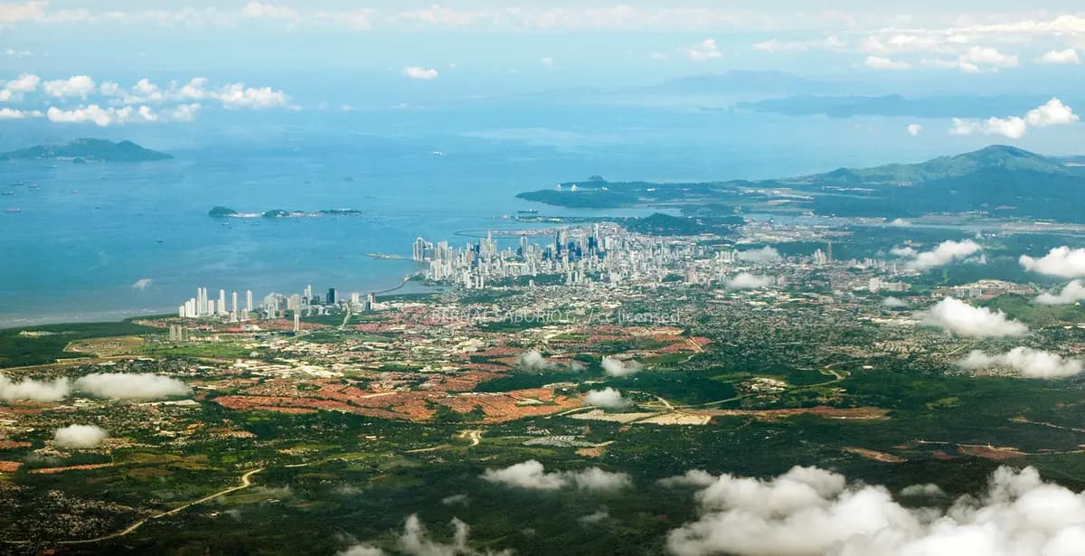 Aerial view of Panama City