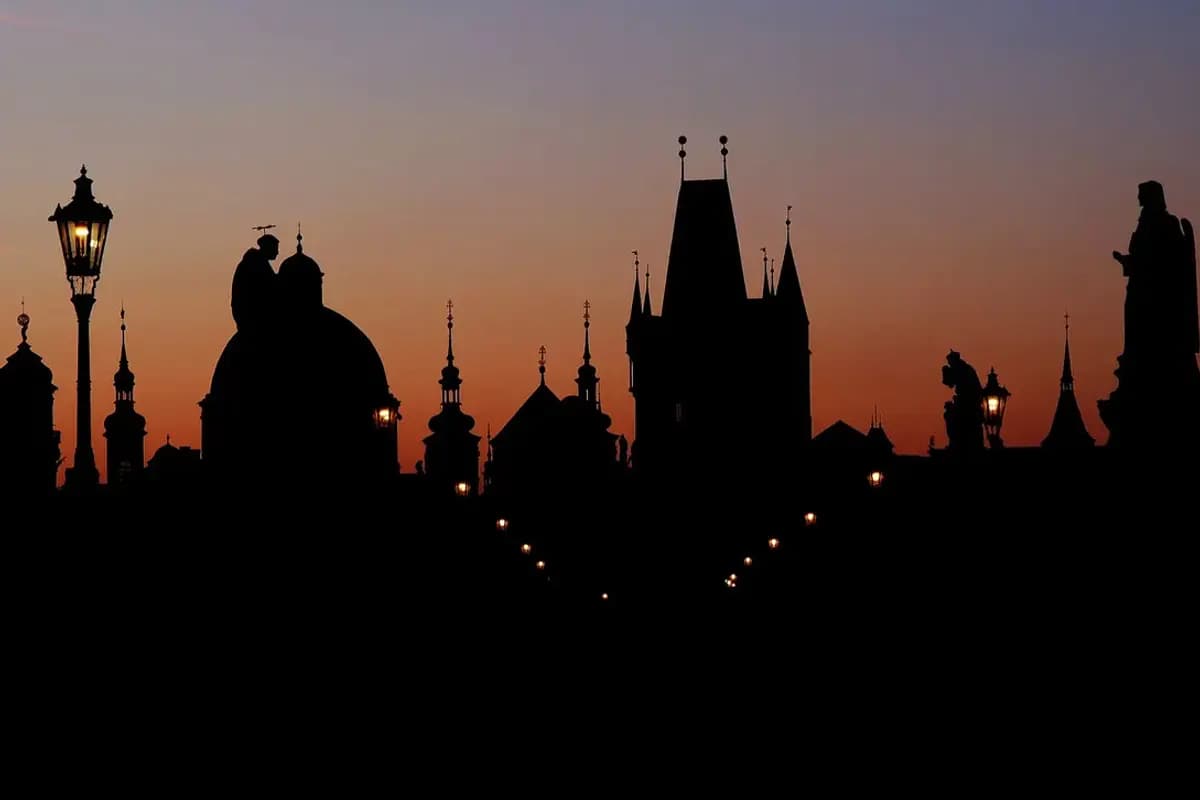 Aerial view of Prague