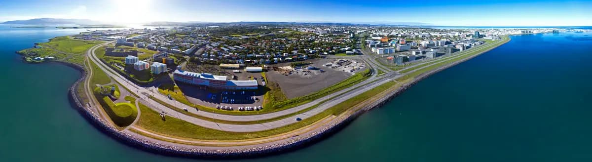 Aerial view of Reykjavik
