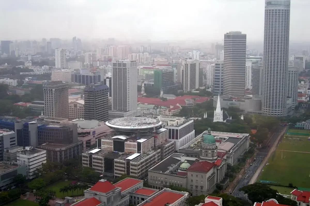 Aerial view of Singapore