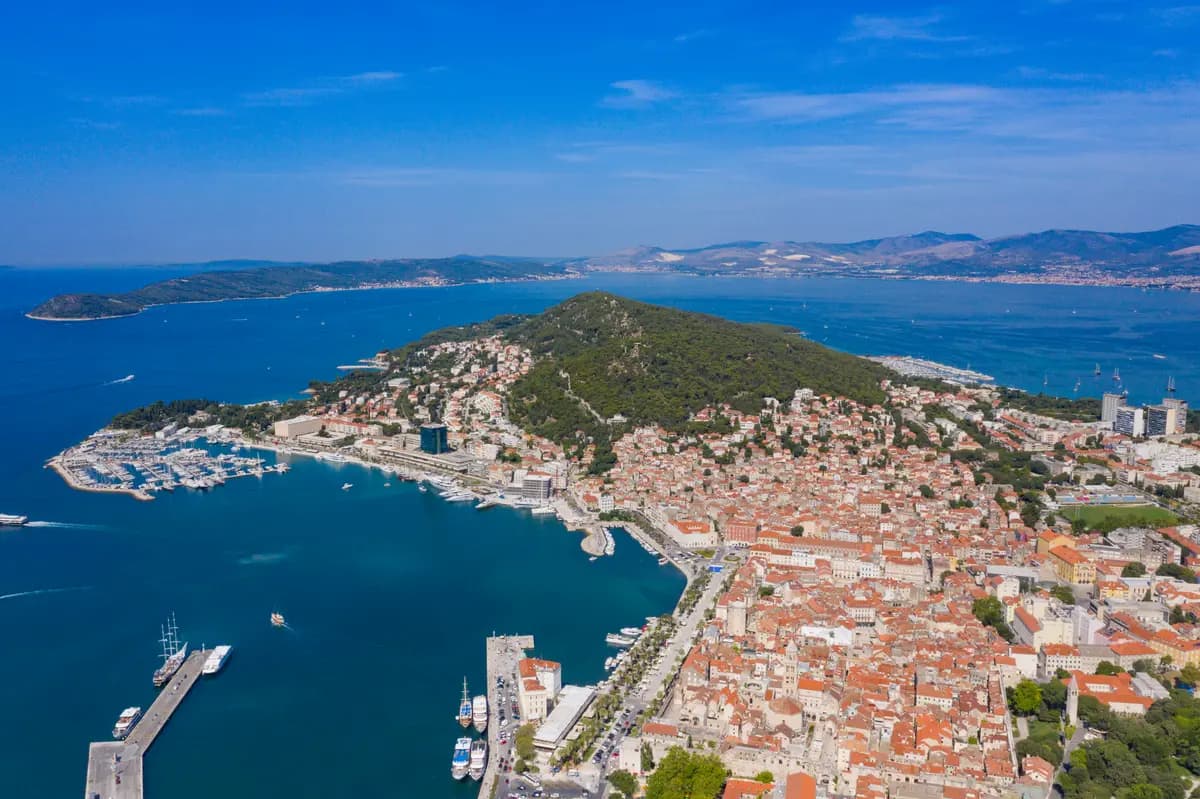 Aerial view of Split