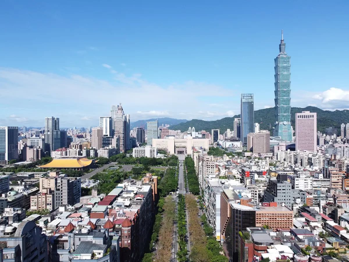Aerial view of Taipei