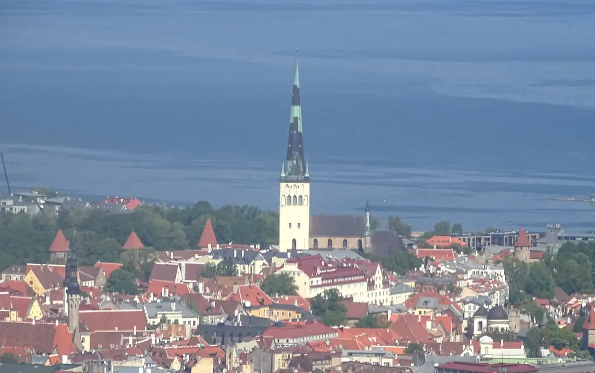 Aerial view of Tallinn