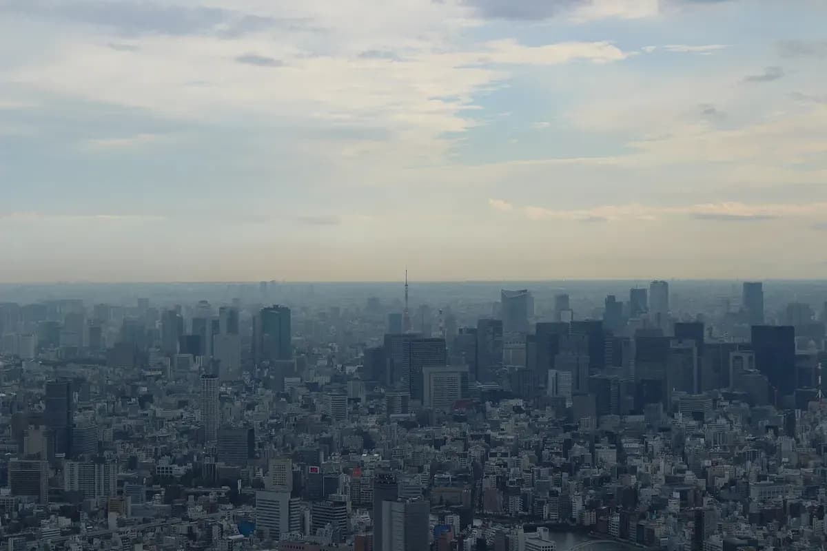Aerial view of Tokyo