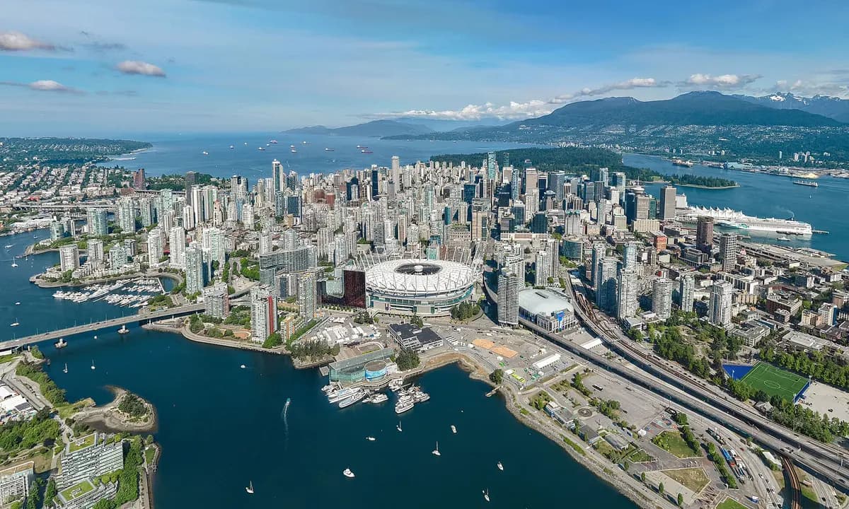 Aerial view of Vancouver
