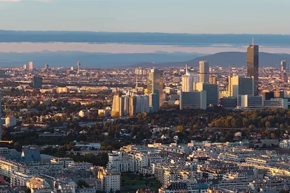 Aerial view of Vienna