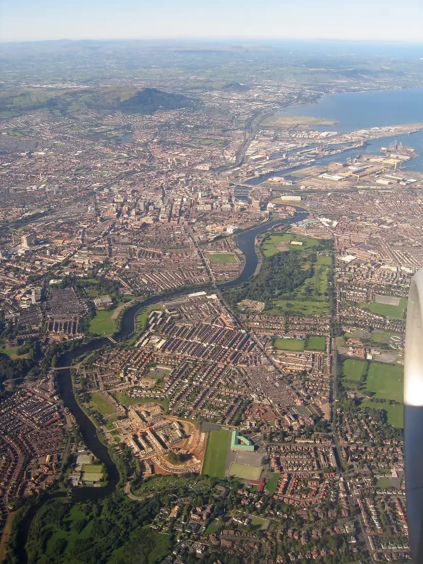 Aerial view of Belfast