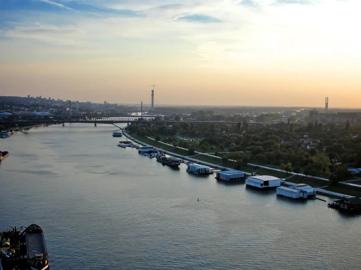 Aerial view of Belgrade