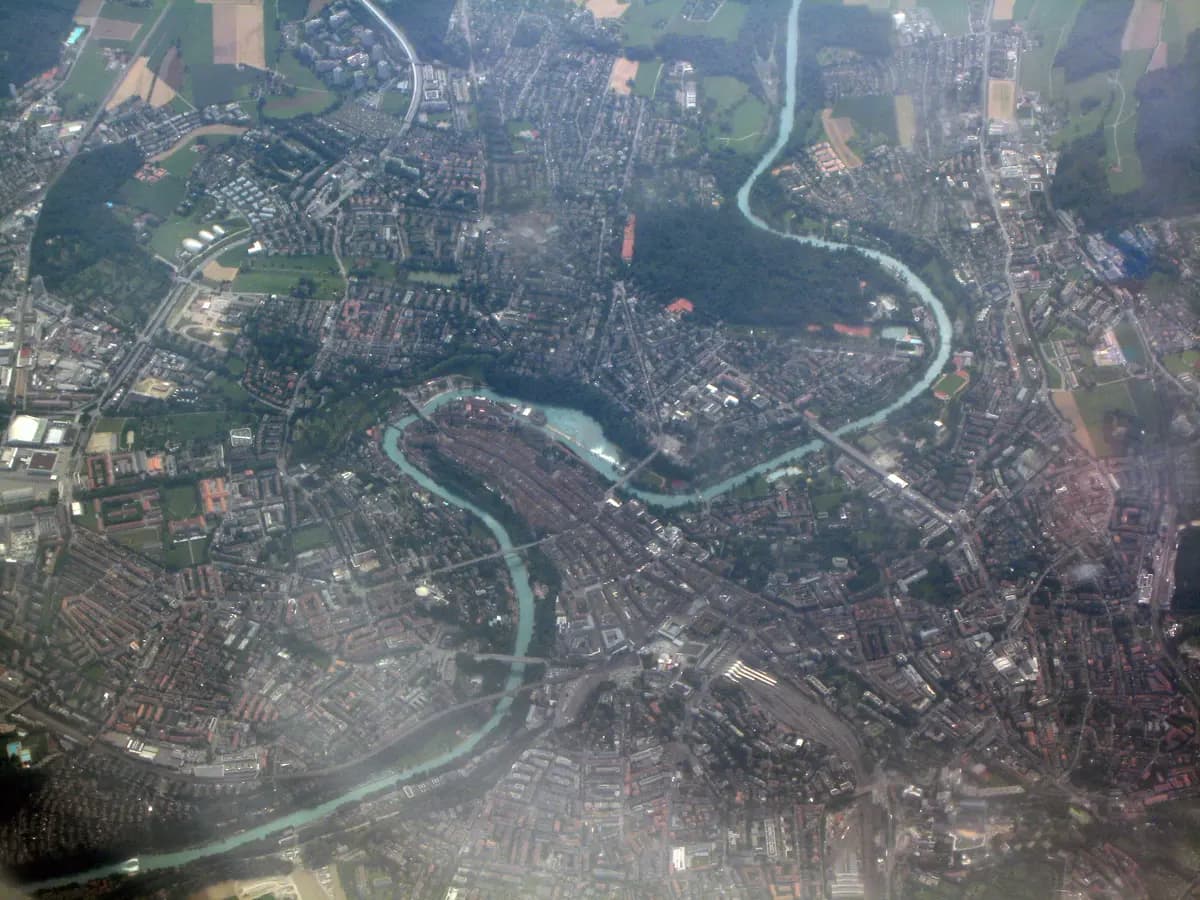 Aerial view of Bern
