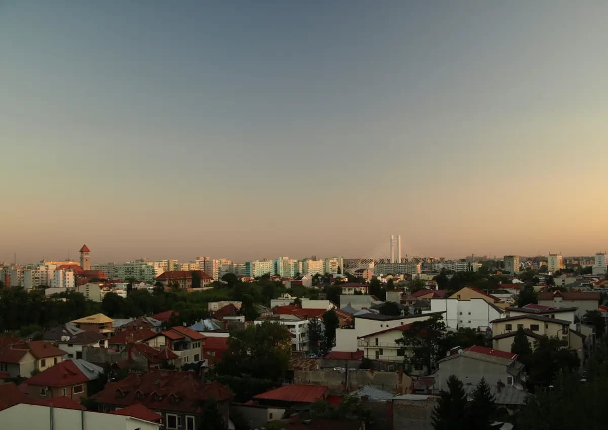 Aerial view of Bucharest