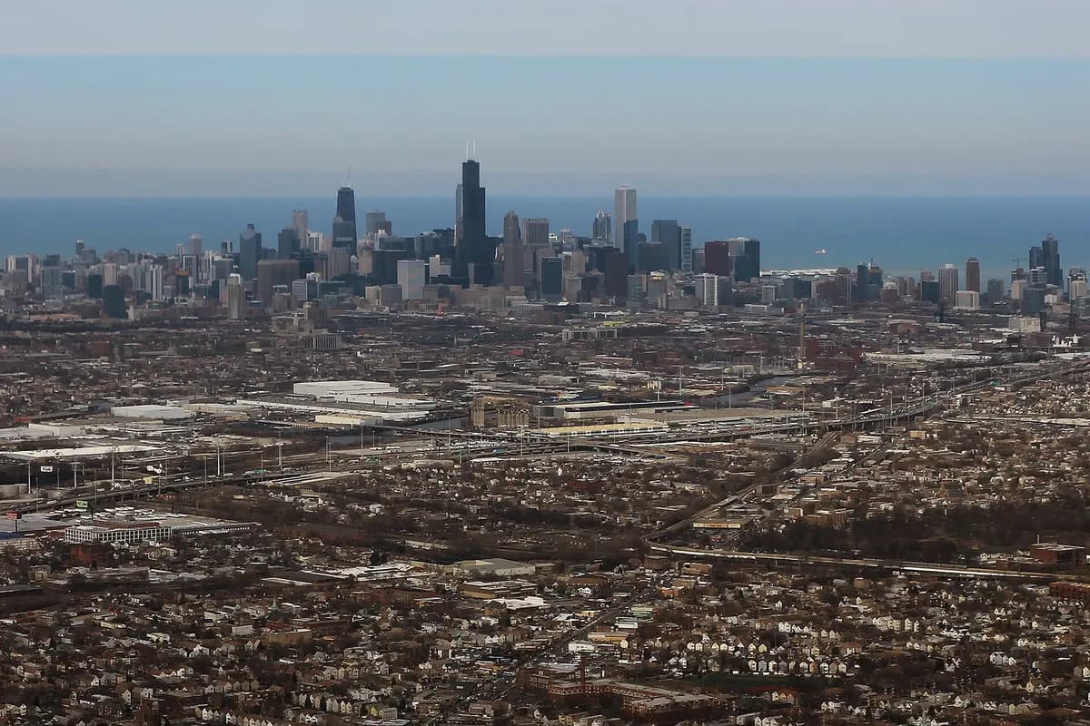 Aerial view of Chicago
