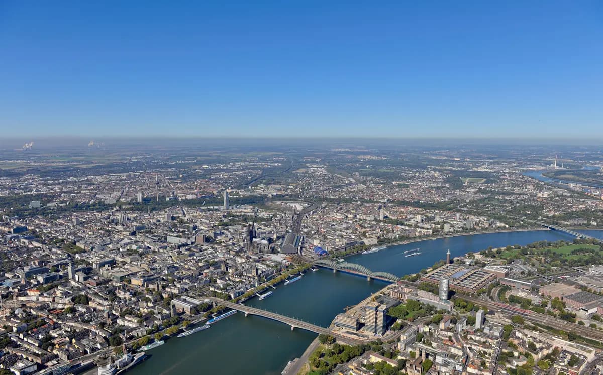 Aerial view of Cologne