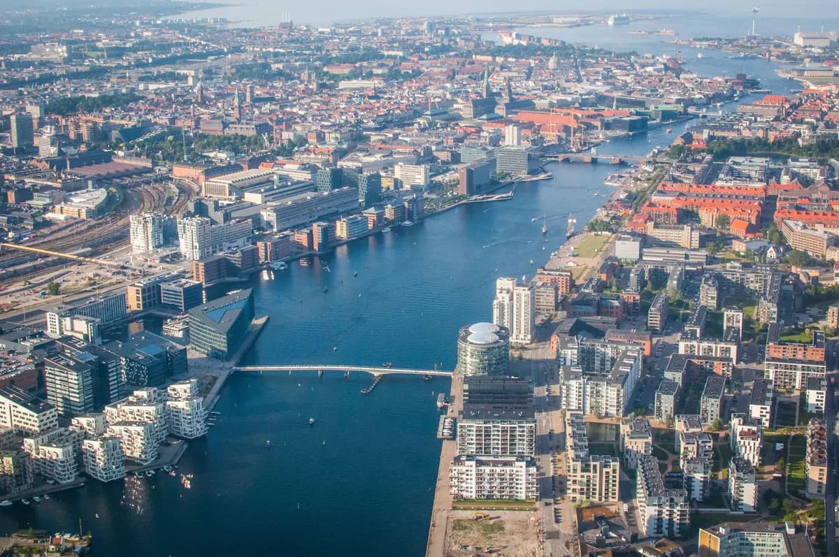 Aerial view of Copenhagen