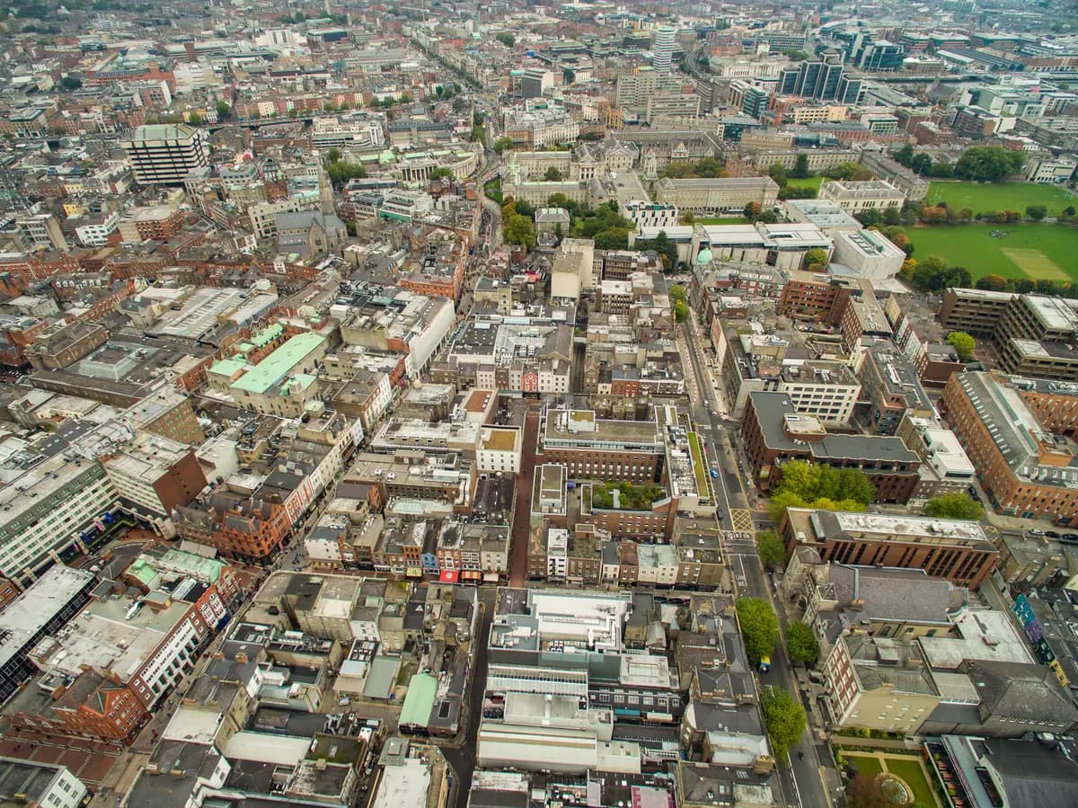 Aerial view of Dublin
