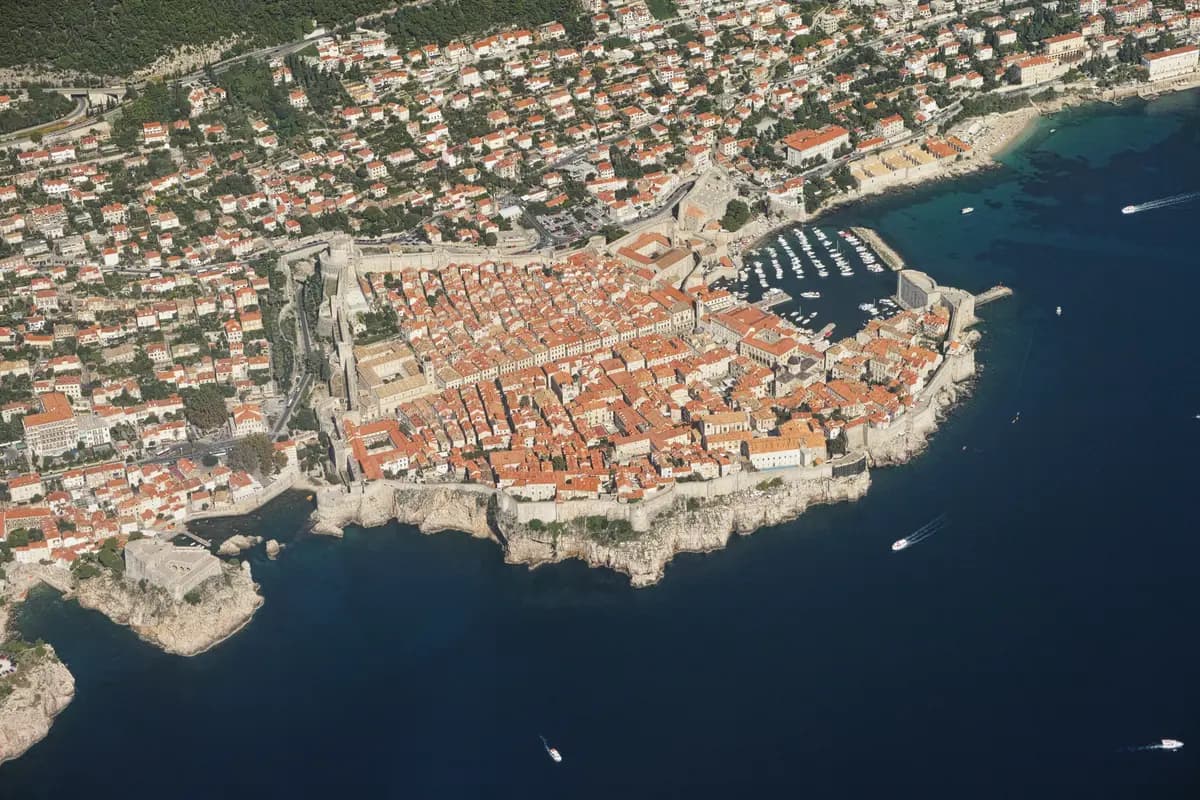 Aerial view of Dubrovnik