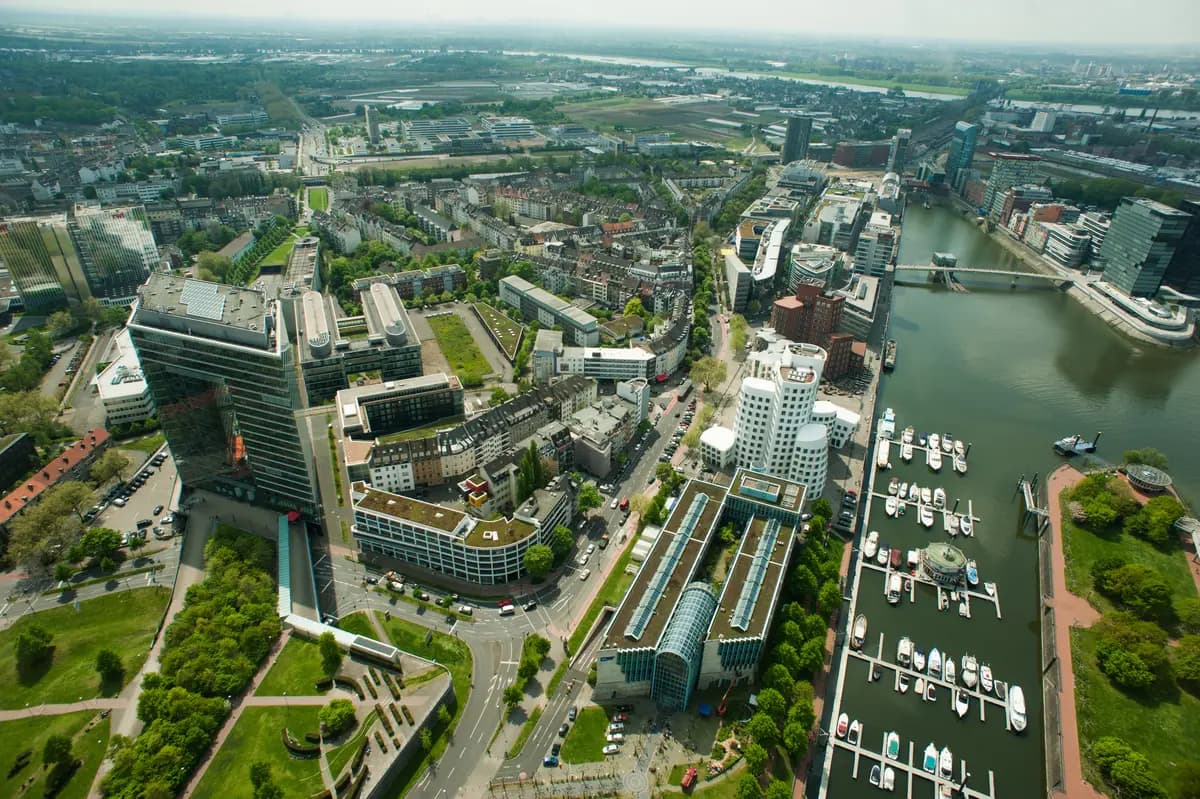 Aerial view of Düsseldorf