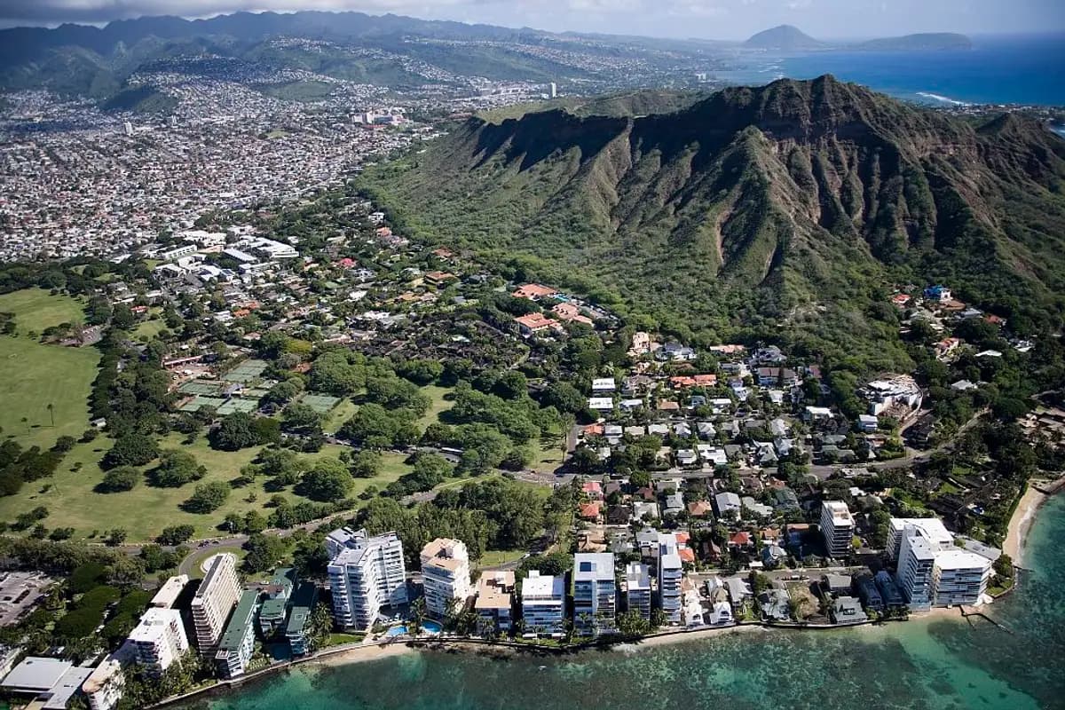 Aerial view of Honolulu