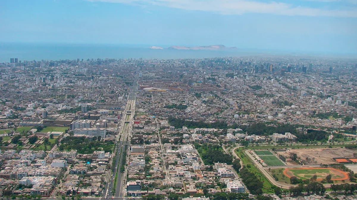 Aerial view of Lima