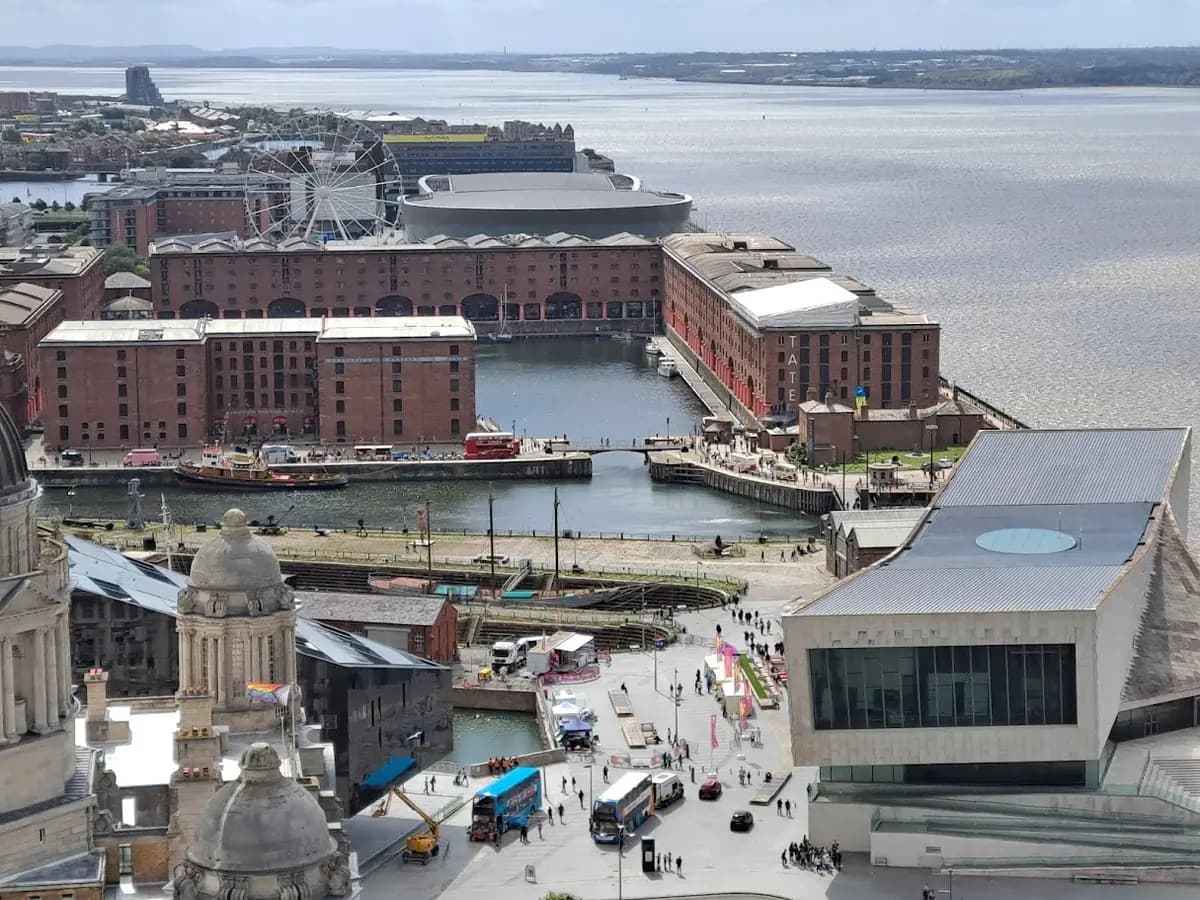 Aerial view of Liverpool