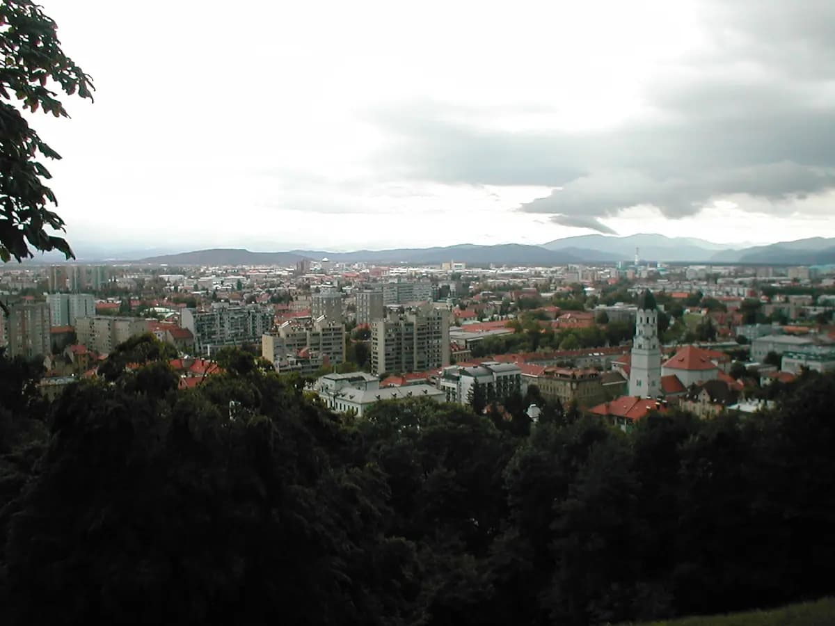Aerial view of Ljubljana