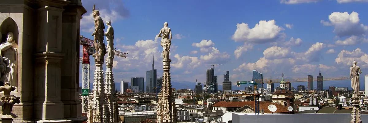 Aerial view of Milan