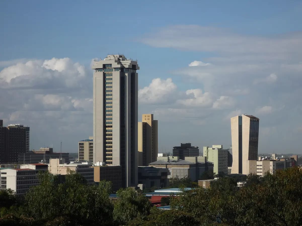 Aerial view of Nairobi