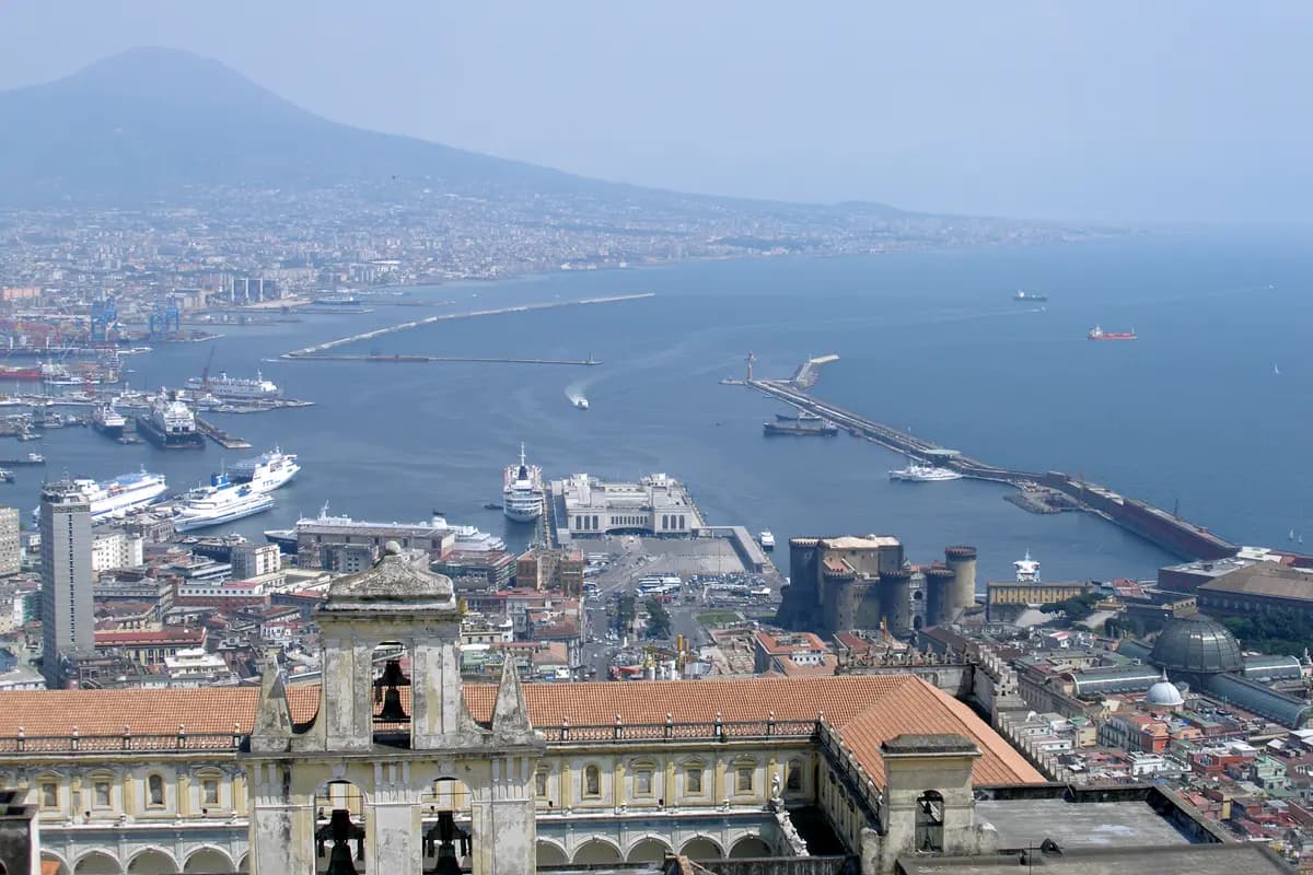 Aerial view of Naples