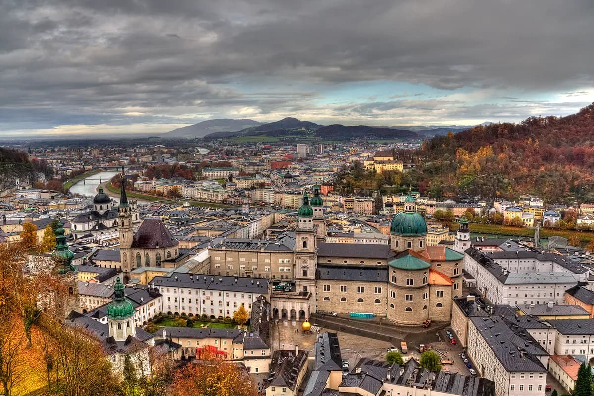 Aerial view of Salzburg