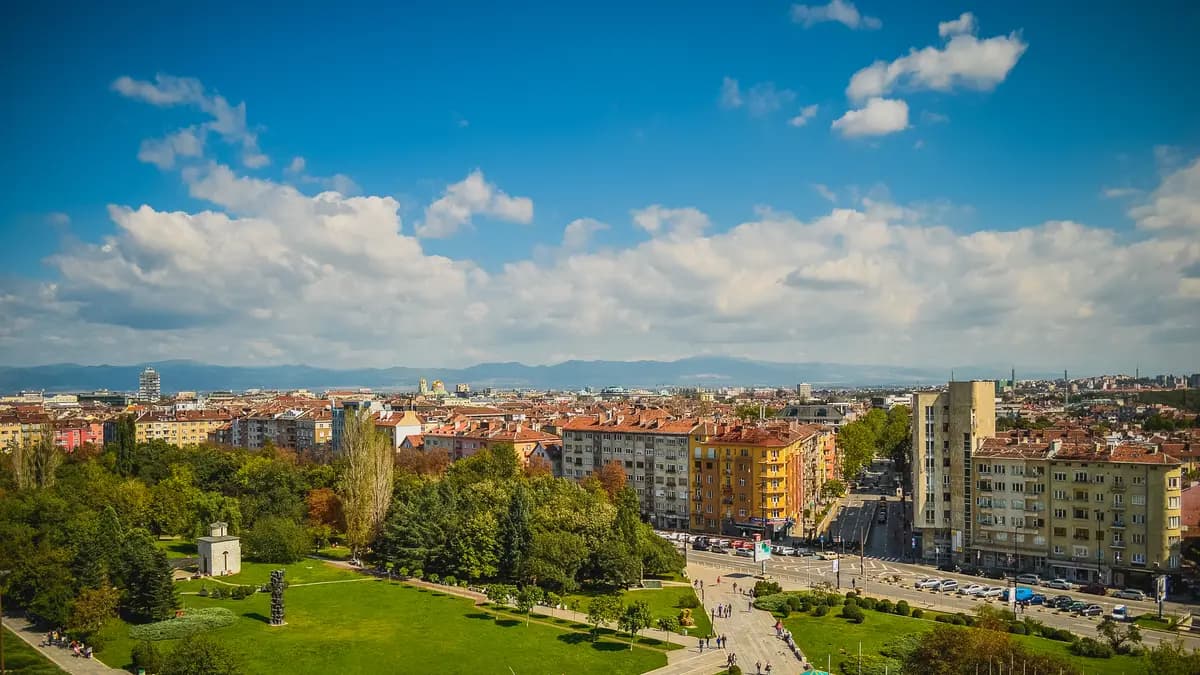 Aerial view of Sofia