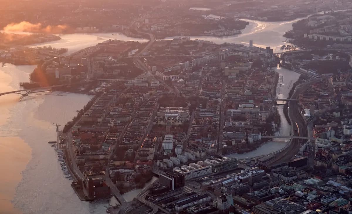Aerial view of Stockholm