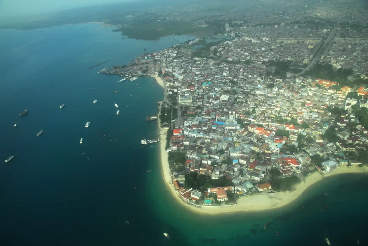 Aerial view of Zanzibar